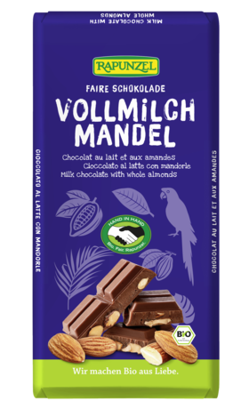 Product - Milk chocolate with whole almonds, 200g HIH