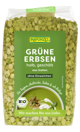 Product - Green peas, halves, peeled