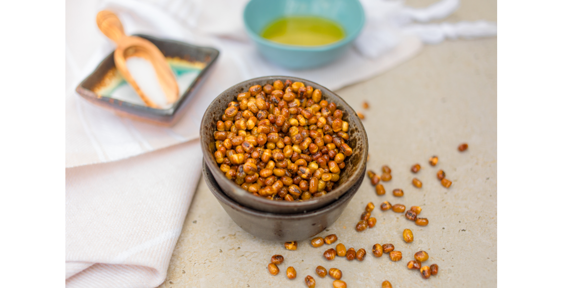 Crunchy oven roasted mung beans