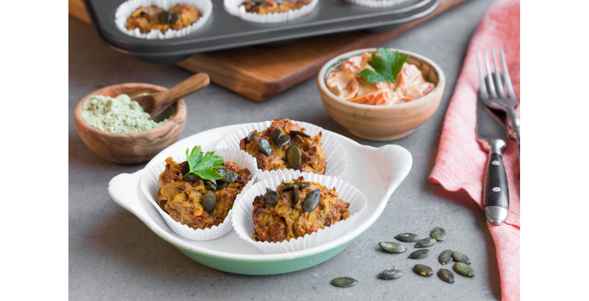 Pumpkin Muffins with pumpkin seed flour