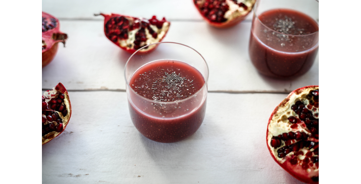Pomegranate chia juice