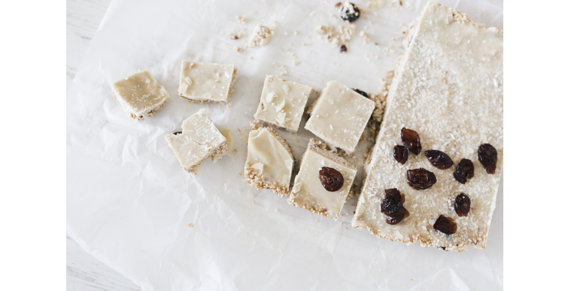 Histamine free Amaranth bars with coconut and cranberries
