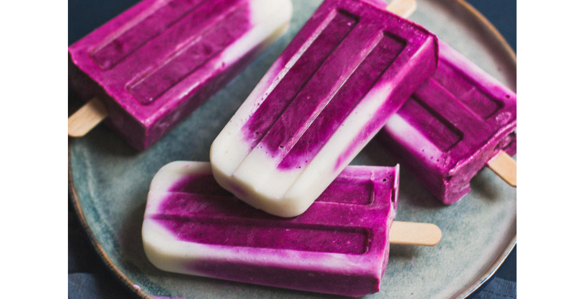 Berry Coconut Ice Cream Pops