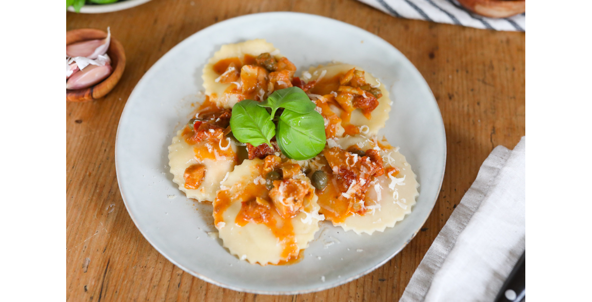 Homemade ravioli