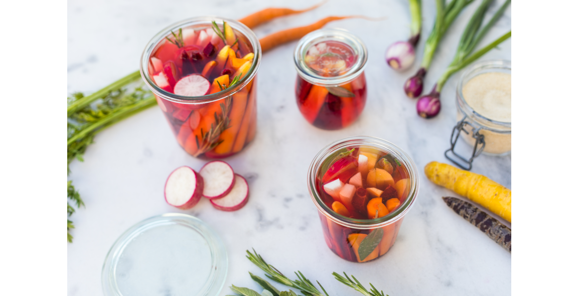 Hearty pickled snack vegetables