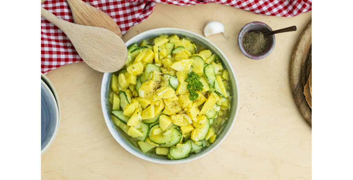 Potato salad with cucumber