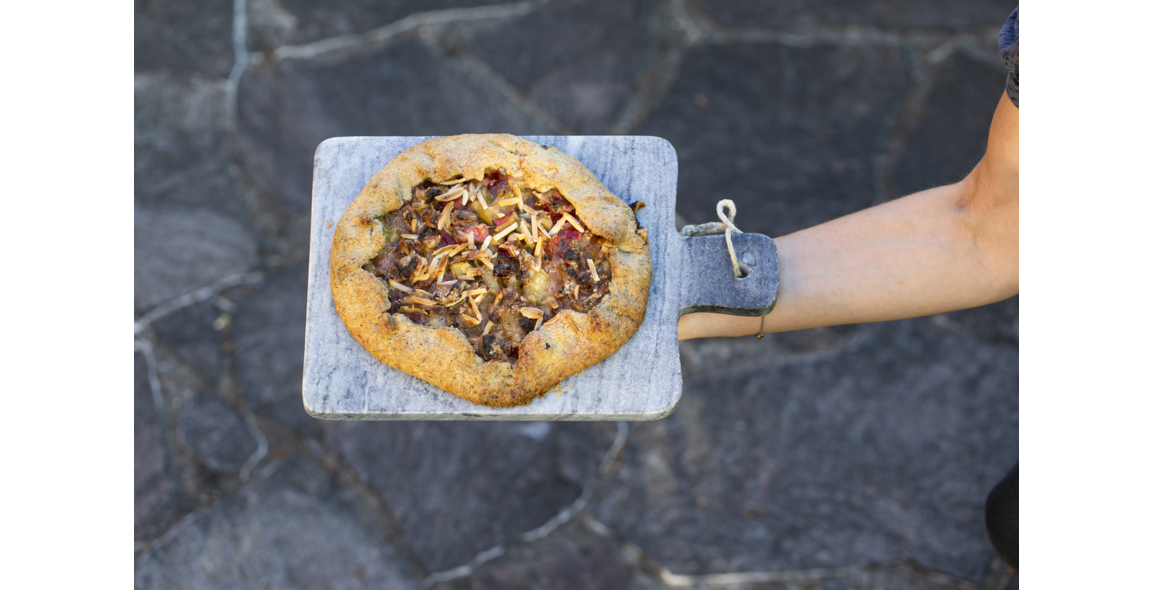 Rhubarb Galette with Almonds