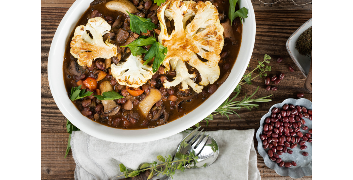 Bean and mushroom ragout