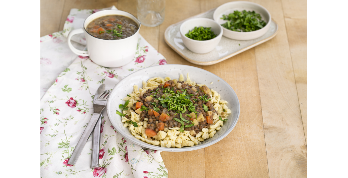 Spaetzle with Lentils