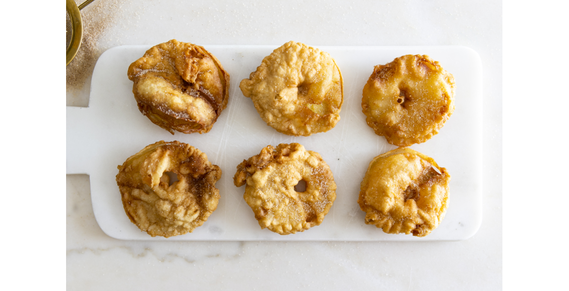 Baked apple rings