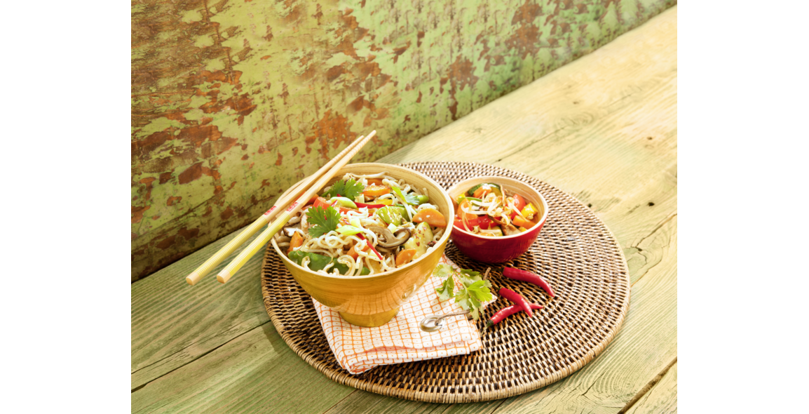 Asia wok vegetables with coconut milk