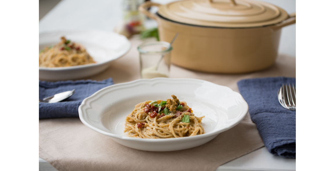 Creamy Sun Dried Tomato Emmer Pasta