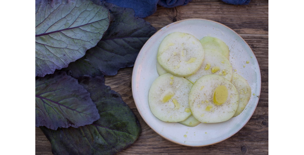 Turnips with linseed-, hemp- and pumpkin seed oil