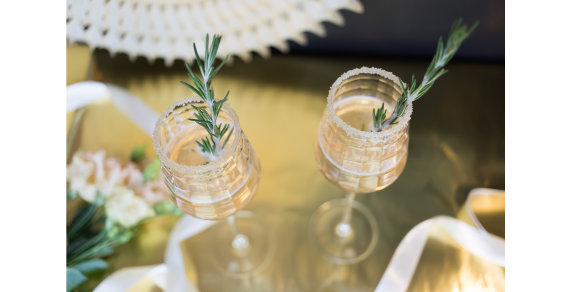 Prosecco Cocktail with Raspberry and Rosemary